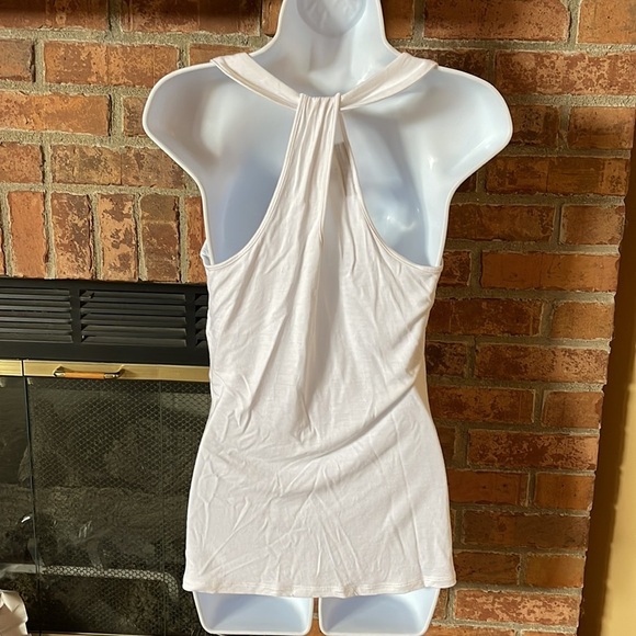 INC International Concepts Red Sequin Lips White Racerback Tank Top - Picture 3 of 6